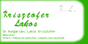 krisztofer lakos business card